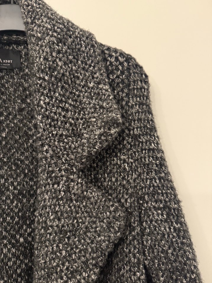 Zara marka uzun, cepli, dokulu kaban - Görsel 3