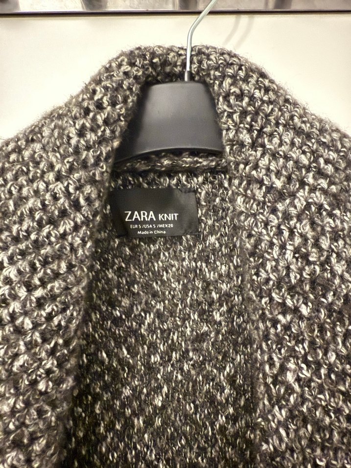 Zara marka uzun, cepli, dokulu kaban - Görsel 2