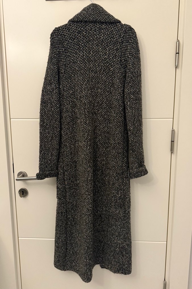 Zara marka uzun, cepli, dokulu kaban - Görsel 5