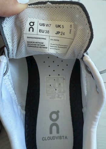 Orjinal On Marka Gri Beyaz Kadın Spor Ayakkabı - Görsel 4