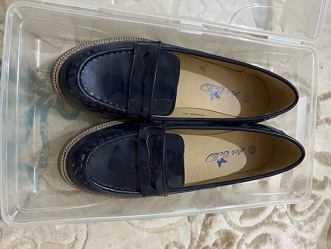 40 Beden Lacivert Loafer Ayakkabı
