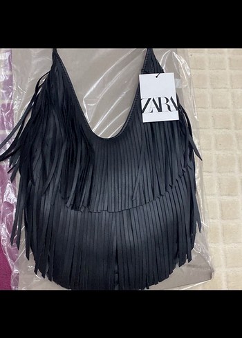 Zara Siyah Uzun Puskullu Omuz Cantasi