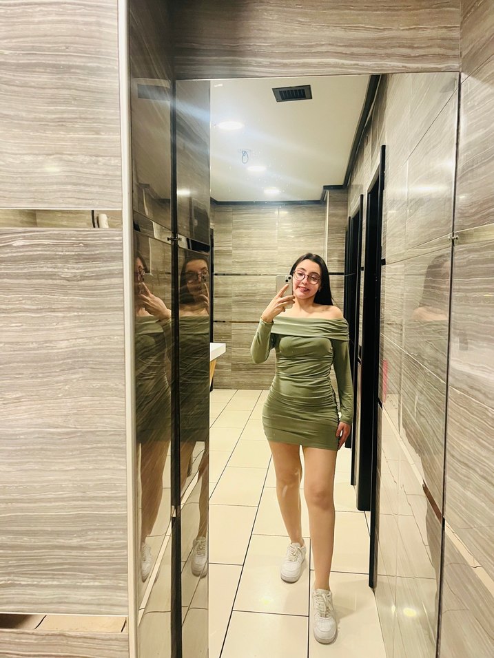 Drapeli Uzun Kollu  Mini Kadın Elbise - Görsel 3