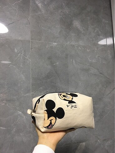  Beden ten rengi Renk Mickey mouse makyaj çantası
