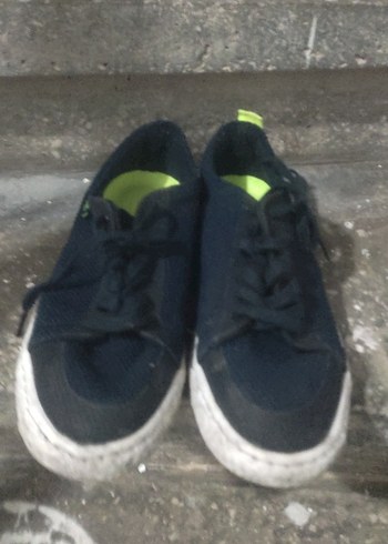 Kadın Lacivert Spor Ayakkabı Velcro Detaylı