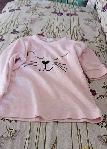 Pembe Baskılı Örgü Kedi Kıyafeti - Görsel 2