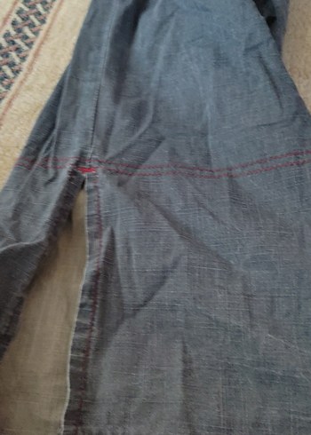 Gri Loose Fit Erkek Kot Pantolon - Görsel 3