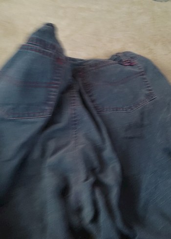 Gri Loose Fit Erkek Kot Pantolon - Görsel 10