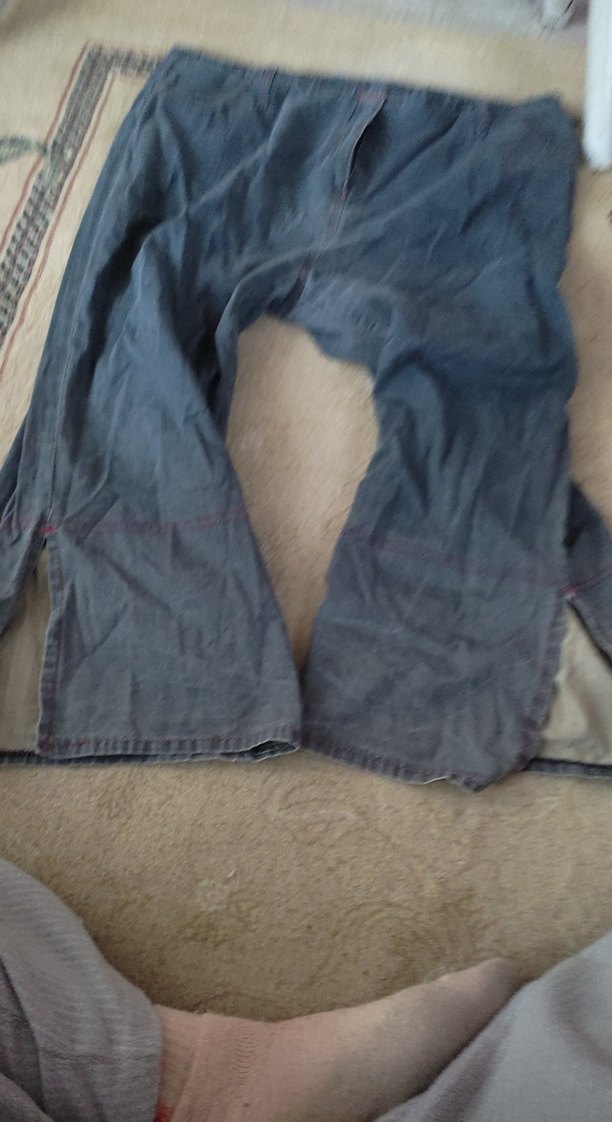 Gri Loose Fit Erkek Kot Pantolon - Görsel 2