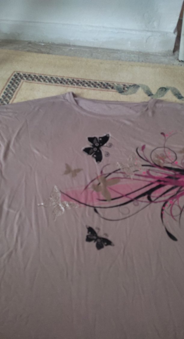 Bohem Tarzı Boğaz Yaka Baskılı Hamile Tişörtü - Görsel 3