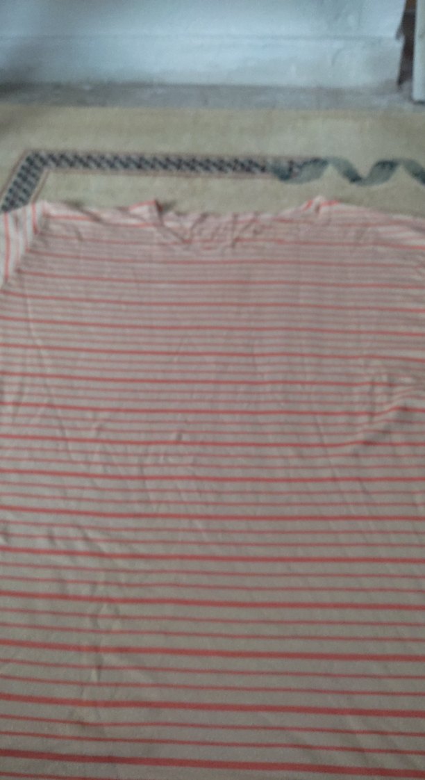 Gri Çizgili Keten Hamile Tişörtü - Görsel 4