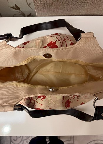 Çiçek Desenli Vintage Kadın Çantası - Görsel 4