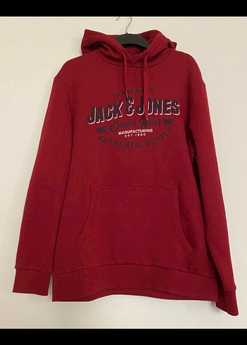 Jack & Jones Kırmızı Kapüşonlu Sweatshirt - Görsel 2