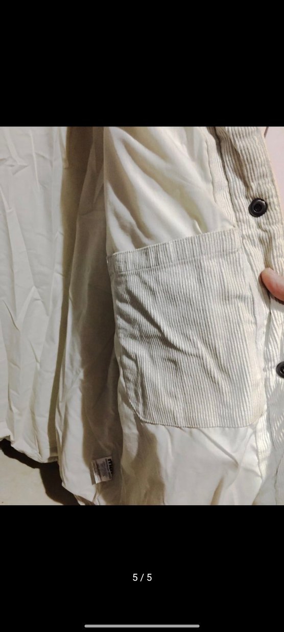 Mavi Kadife Bej Mont - Görsel 4