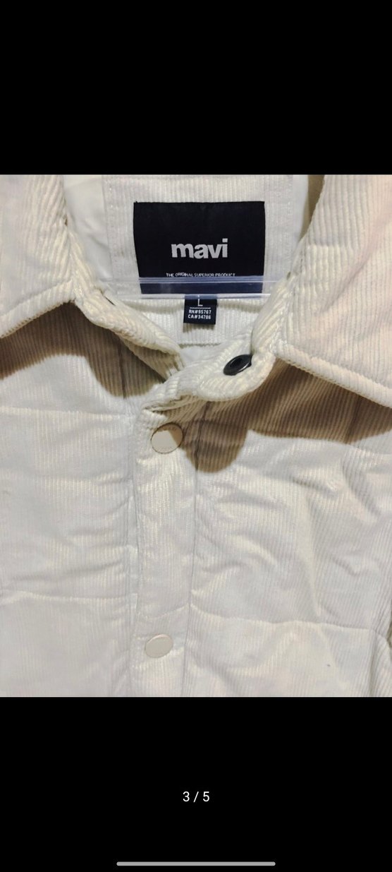 Mavi Kadife Bej Mont - Görsel 3