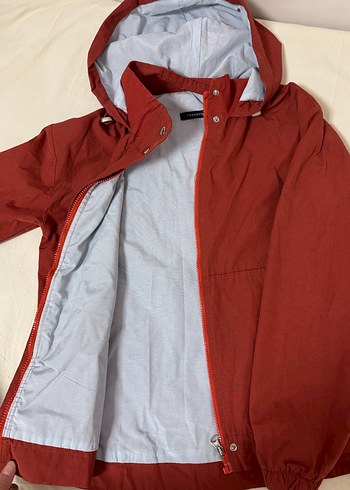 Kırmızı  Kadın Yağmurluk - Görsel 5