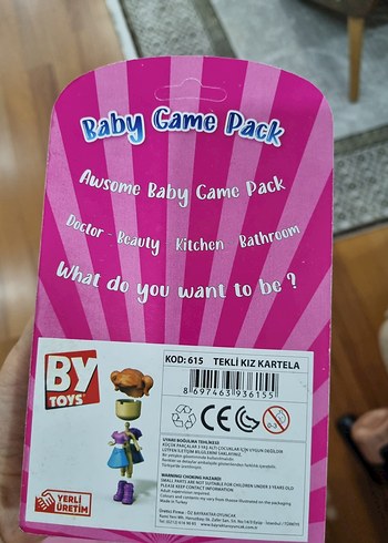 Mor Pastel Bebek Oyuncak Seti - Görsel 3