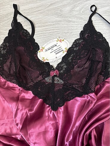 xl Beden pembe Renk Takım gecelik XL Beden yeni