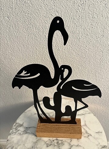 Beden Metal flamingo dekoratif aksesuar 37×24