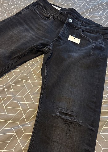 Zara Erkek Gri Kot Pantolon Regular Fit - Görsel 4