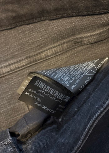 Zara Erkek Gri Kot Pantolon Regular Fit - Görsel 7