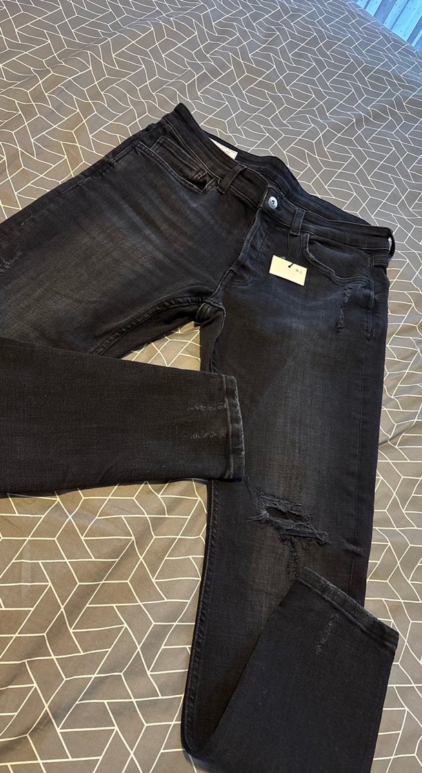 Zara Erkek Gri Kot Pantolon Regular Fit - Görsel 5