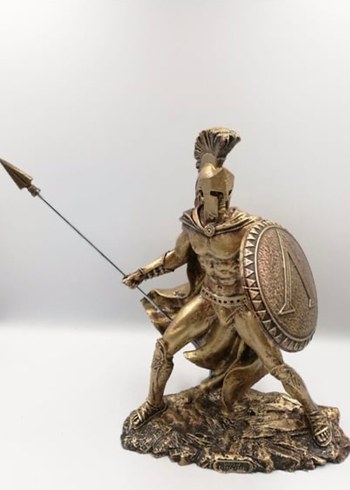 Mudo Concept Altın Renkli Parlak Savaşçı Figürü leonidas