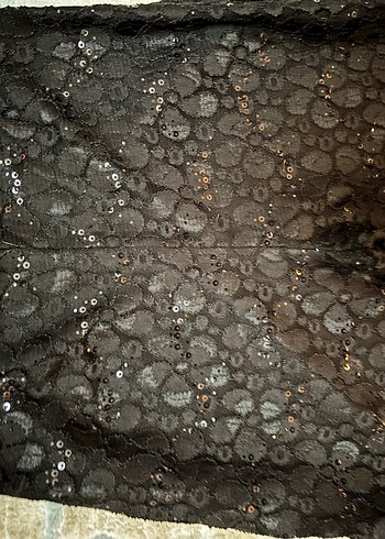 Dantel Detaylı Siyah Midi Kumaş Pantolon - Görsel 2