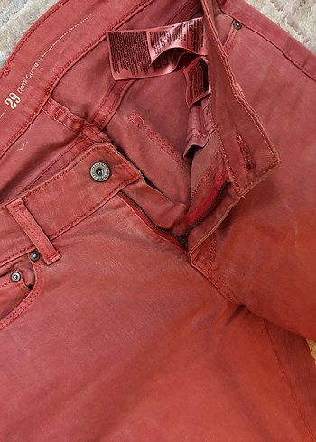 Kadın Kırmızı Midi Kumaş Pantolon - Görsel 3