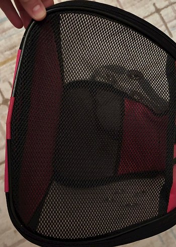 Bordo Şeffaf Taşıma Çantası - Görsel 4