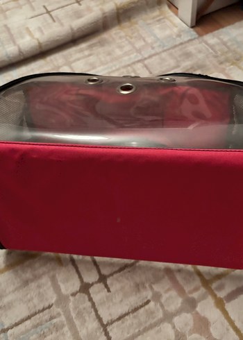 Bordo Şeffaf Taşıma Çantası - Görsel 5