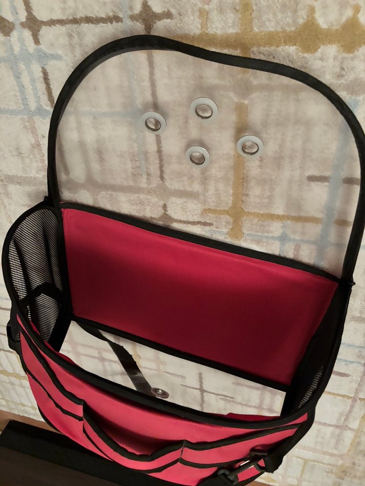 Bordo Şeffaf Taşıma Çantası - Görsel 3