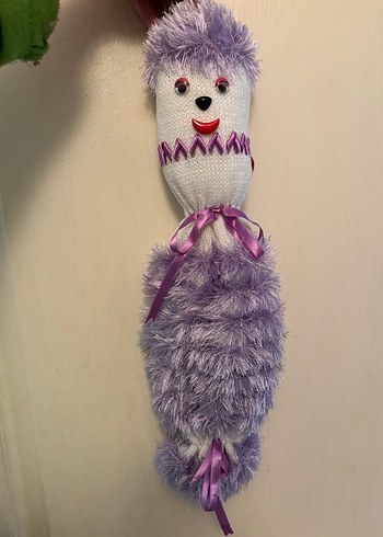 Mor Peluş Oyuncak poşetlik - Görsel 2