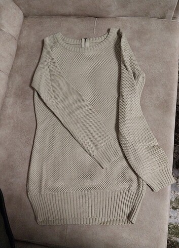 Açık kahverengi uzun kazak  - Görsel 2