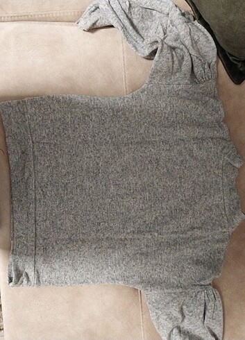 İnci detaylı gri kazak - Görsel 3