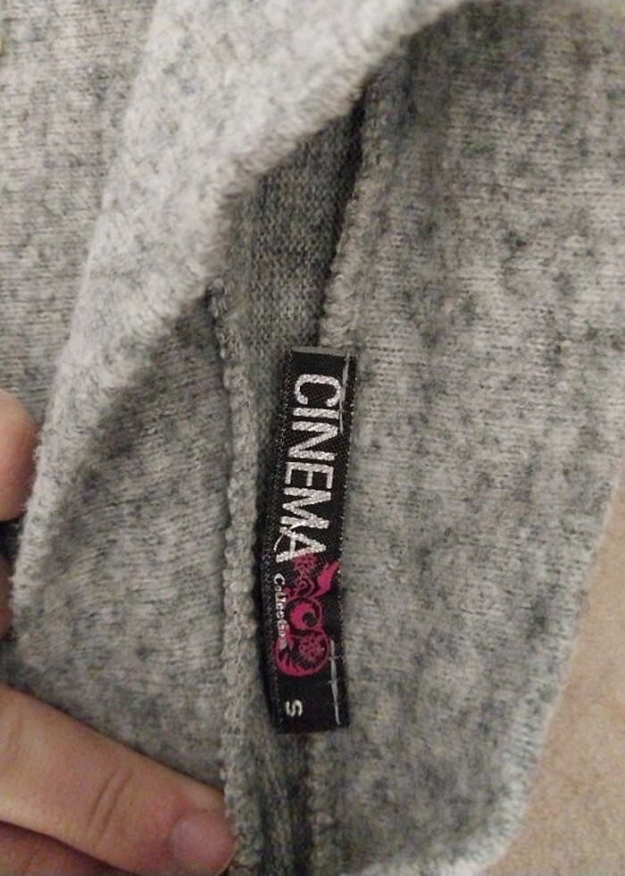 İnci detaylı gri kazak  - Görsel 2