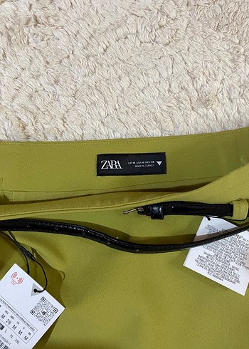 Zara Zara Kemerli Mini Etek