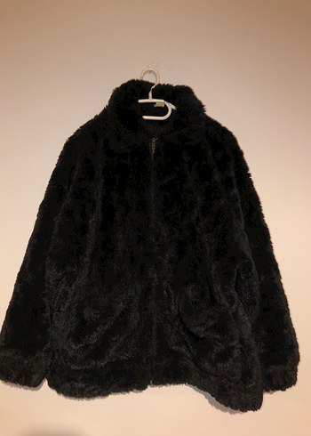 Kadın Siyah Kürk Detaylı mont - Görsel 8