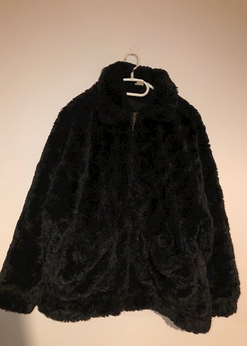 Kadın Siyah Kürk Detaylı mont - Görsel 6