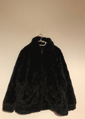 Kadın Siyah Kürk Detaylı mont - Görsel 5