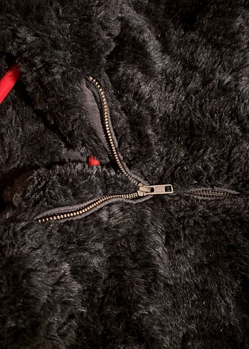 Kadın Siyah Kürk Detaylı mont - Görsel 10