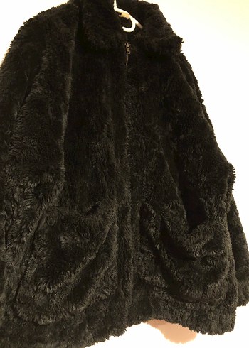 Kadın Siyah Kürk Detaylı mont - Görsel 9