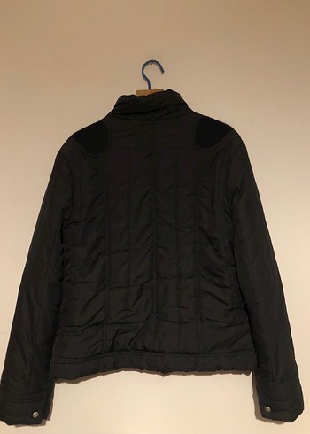 Siyah Fermuarlı Yüksek Yakalı erkek Ceket - Görsel 4