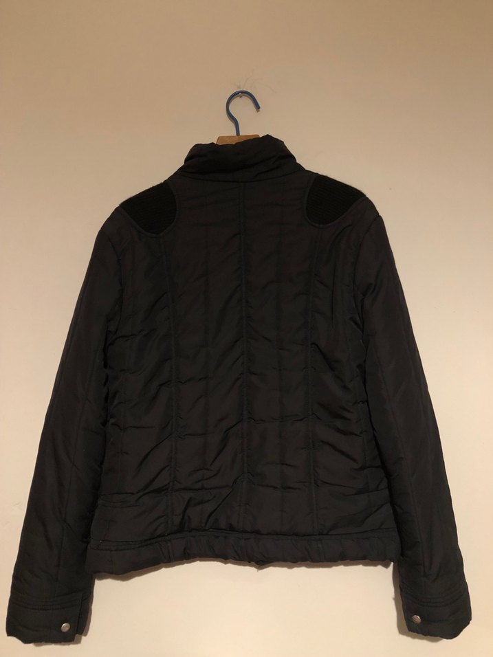 Siyah Fermuarlı Yüksek Yakalı erkek Ceket - Görsel 4