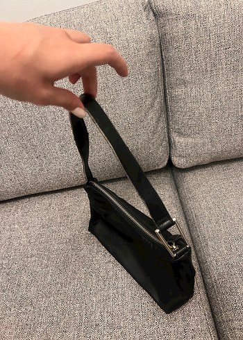 Pull and Bear Siyah Deri Çanta