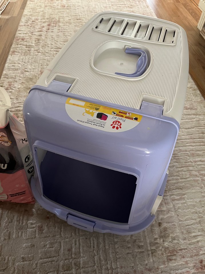 Beyaz Gri Kedi Tırmalama Tahtası - Görsel 3