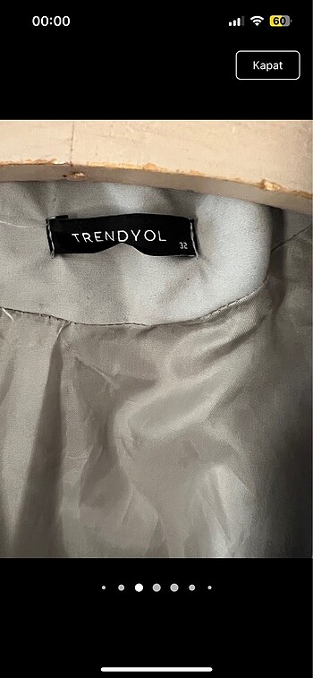 32 Beden gri Renk Trendyolmilla trençkot