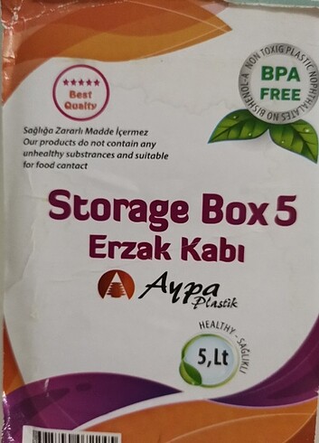 15-36 kg Beden 5 litrelik erzak kabı 6 adet