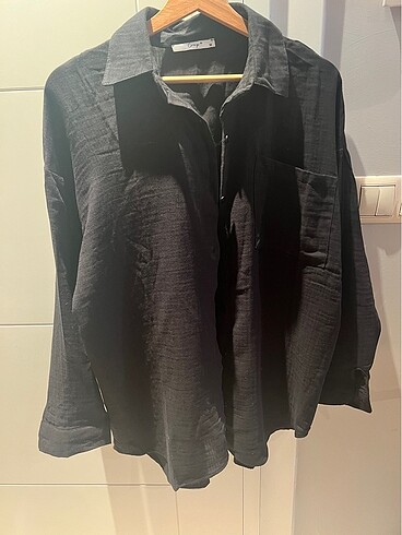 Keten oversize gömlek