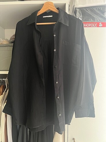 Diğer Keten oversize gömlek